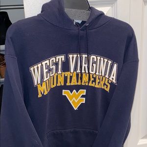 WVU Champion navy blue hoodie